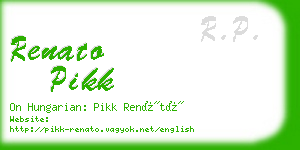 renato pikk business card